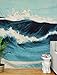 Martine Mall Tapestry Wall Tapestry Wall Hanging Tapestries Ocean Tapestry Wall Art Ocean Wave Decor Blue Indian Tapestry Wall Blanket Wall Decor Wall Art Home Decor Wall Hanging Art 82 X 59 Inches
