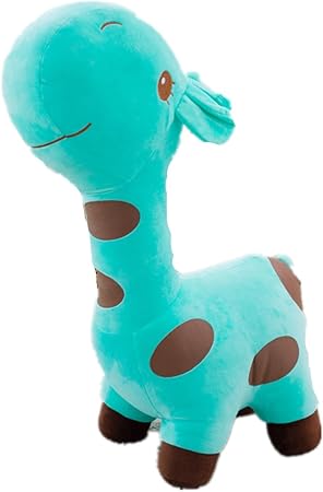 Amazon キリン 乗り物おもちゃ インテリア Kirin ぬいぐるみ 大人まで座椅子として使用可能 グリーン ぬいぐるみ おもちゃ