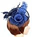Womens Fascinators Hat with Headband Navy Blue