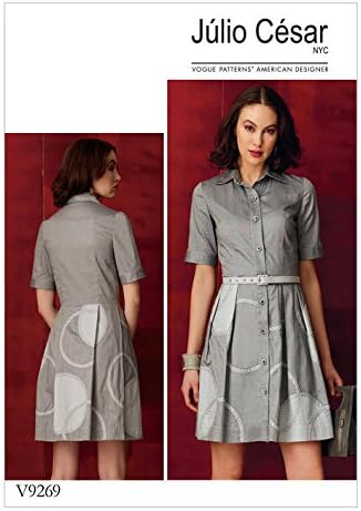 お得クーポン発行中 Vogue Patterns Julio Cesar Nyc シャツワンピースドレスとベルトの型紙セット 9269 並行輸入品 サイズ Us6 8 10 12 14