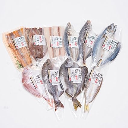 湯浅醤油の味醂干 梅塩の干物 平アジ 丸アジ タイ カマス 太刀魚開き イサギ サバほか全10種 魚義商店 干物 燻製 通販 Amazon