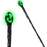 Spooktacular Creations Halloween LED Witch Staff Vintage Cane, Light Up Magic Walking Cane Prop Stick Accessory for Halloween