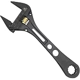 FUJIYA Tools, FGL-38-BG, Adjustable wrench with Ratchet Wrench, Black &amp; Gold color-, 9 Inch