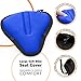 Bikeroo Comfort Bike Seat Cushion - Blue Wide Padded Gel Cover for Exercise, Mountain & Road Bikes, Universal Fit for Peloton & Stationary Bikes