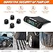 ZEEPIN TPMS Solar Power Universal, Wireless Tire Pressure Monitoring System with 4 DIY Sensors, Real-time Displays 4 Tires' Pressure and Temperature TPMS