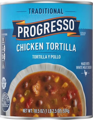 PROGRESSO TRADITIONAL, CHICKEN TORTILLA CANNED SOUP, GLUTEN FREE, 18.5 OZ.