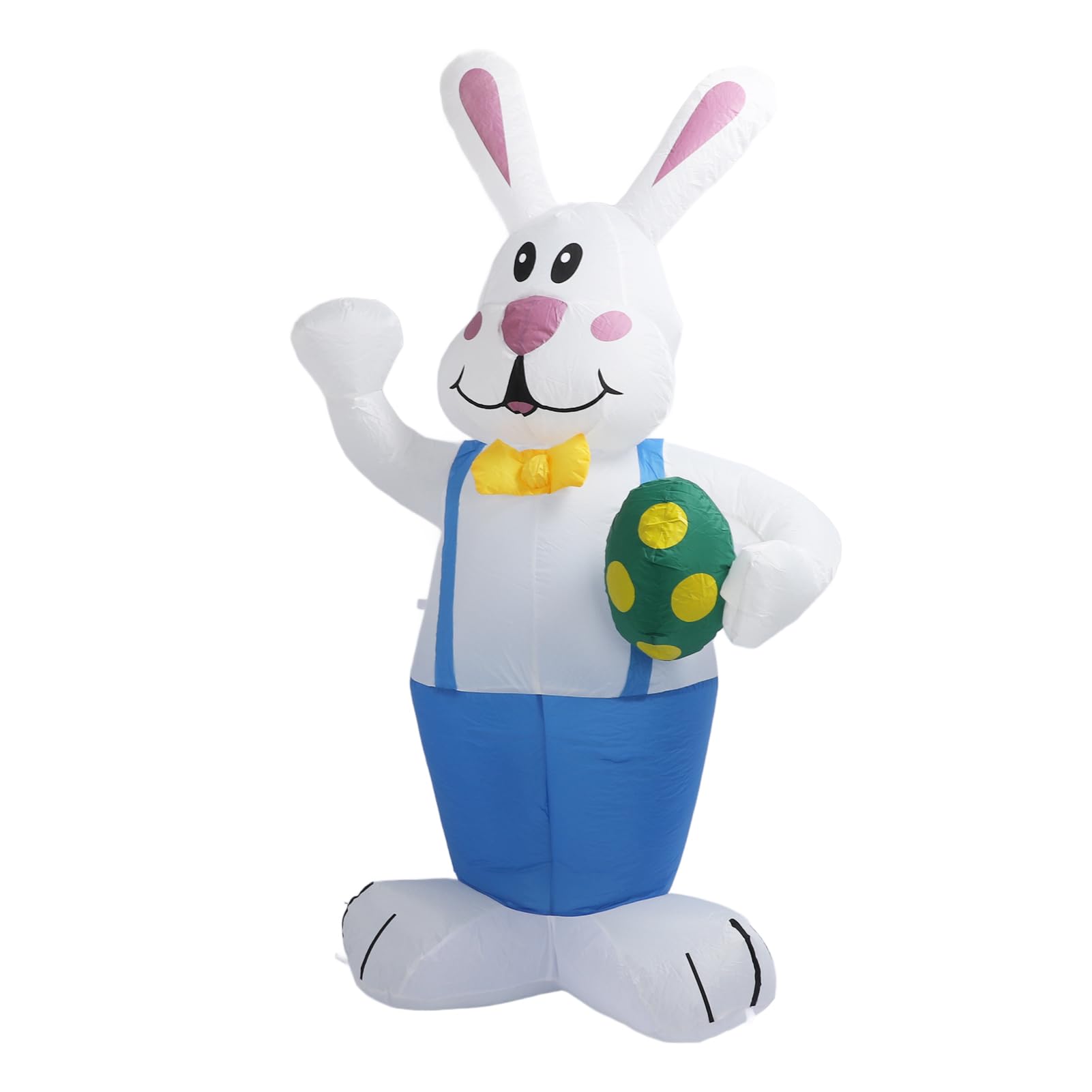 Bewinner 6.5FT Easter Inflatables Outdoor Decorations, Inflatable Easter Bunny and Colorful Eggs, Inflatable Yard Decorations Giant Bunny with LED Lights for Home Family Outside Decor