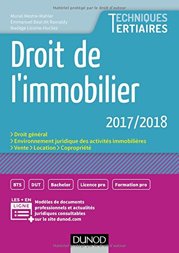 Droit de l'immobilier 2017-2018