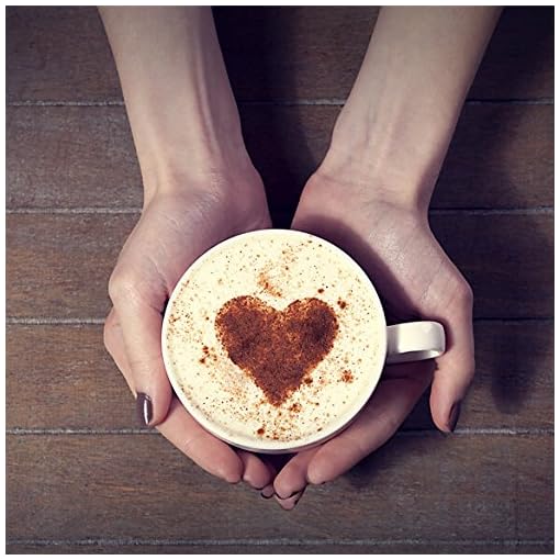 Stencil-per-decorare-cappuccino-motivi-assortiti-16-pezzi-colore-bianco
