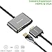 USB 3.1 Type-C to HDMI VGA Adapter, iMXPW Decora 2 in 1 VGA HDMI 4K UHD Dual Screen Display Adapter Compatible MBP w/Thunderbolt 3 Port - Gray