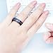 JunXin 6MM Unisex-adult European Wedding Band Ring Black Gold Plated Purple Stone Sz5-12
