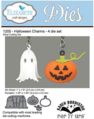 Elizabeth Craft Designs Halloween Charms Die, Metal, Grey, 17.7 x 11.3 x 0.2 cm