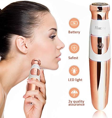 Facial Hair Remover，Electric Hair Removal for Women's Face Lip Armpit Chin Cheek Arm Leg and Full Body with Clean Brush