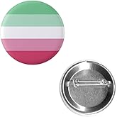 Abrosexual Pride Flag Pin 2.25” Round Circle Shape Metal Button Pin Badge Pinback 2.25 inch Pin 57 mm 5.7 cm