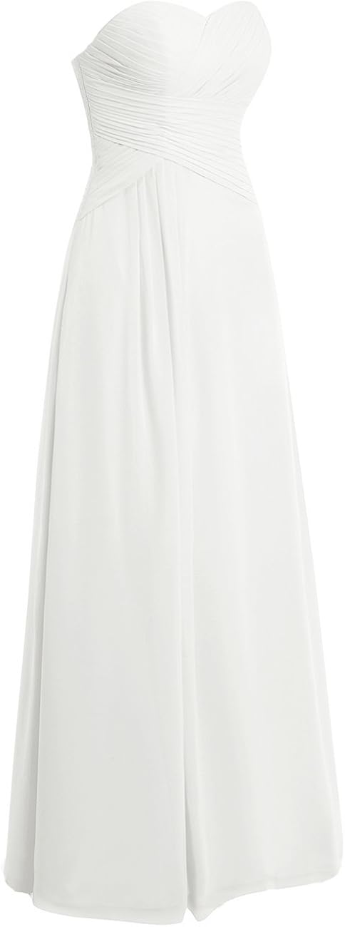 JAEDEN Beach Wedding Dresses Strapless Sweetheart Bridal Gown Chiffon Pleat at  Women’s Clothing store