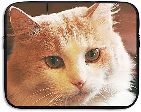 Business Briefcase Sleeve Cute White Cats Pattern Laptop Sleeve Case Cover Handbag For 15 Inch Macbook Pro/Macbook Air/Asus/Dell/Lenovo/Hp/Samsung/Sony/Women &amp; Men