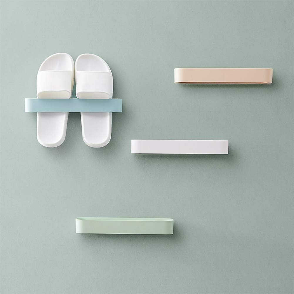 Gudessly Shoes Rack, Plastic Shoes Holder Wall Mounted Shoe Organizer Pack Wall Mounted Shoes Rack Plastic Slippers Storage Rack Holder(4 PCS)