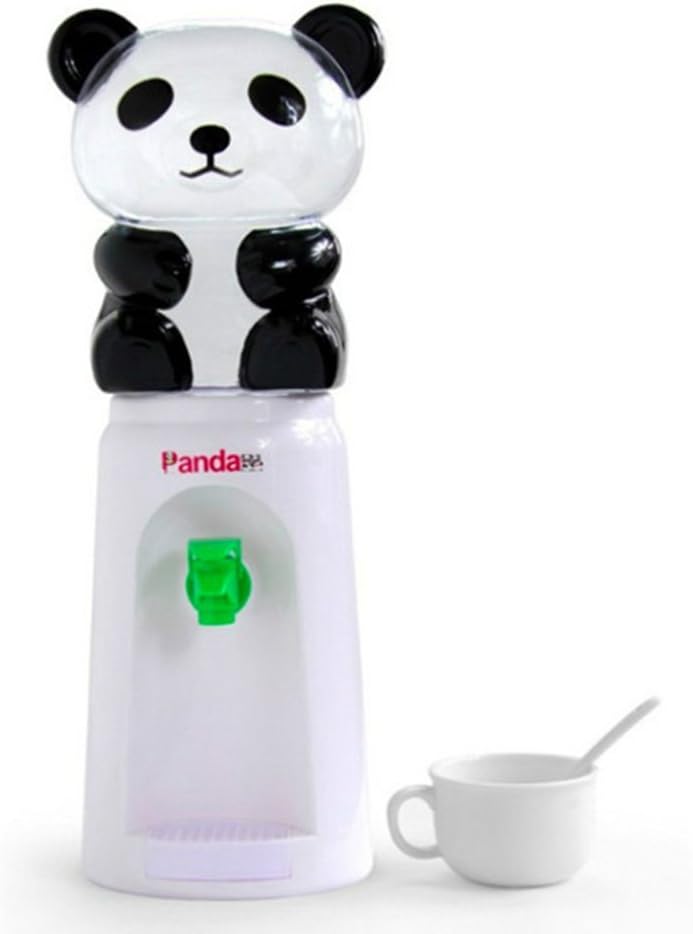 7U Panda Water Dispenser, 2.5 Liters Mini Bottled Cooler Drinking Stand for Office Desk, Room Table, Kitchen Counter - White
