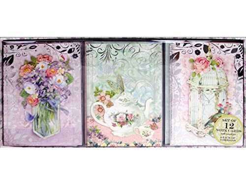 Punch Studio Note Card Trio Pretty Pastels Passortedels