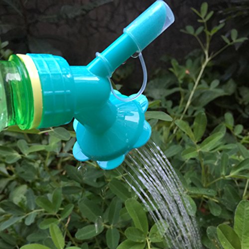Passionier 2-Pack Dual Head Bottle Cap Sprinkler, Bonsai Bottle Watering Can Spout Cap for Seedlings(Blue) - Thumbnail 3