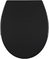 AQUALONA Premium Thermoplastic Toilet Seat Soft Close Oval Black
