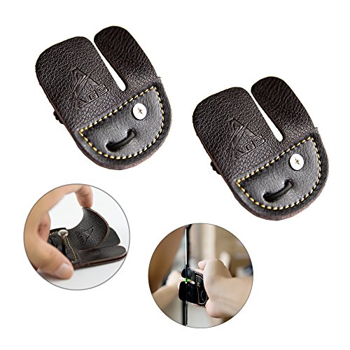 Reamtop 2pcs cow leather archery finger tab for hunting…