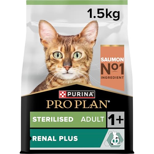 Pro Plan PURINA PRO PLAN STERILIZED Adult 1+ dry cat food with OPTIRENAL, rich in salmon, pack of 1 (1 x 1.5 kg)