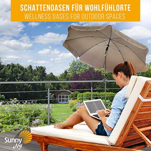 4smile 3-IN-1-SET Sonnenschirm Strand + Bodenhülse - UV50+ Strandschirm mit Erdspieß zum Eindrehen - Optimaler… – Bild 8