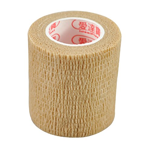 Pack of 3 Rolls Waterproof Self Adhesive Bandage Tape Finger Joints Wrap Sports Care (2 inch*6yds, Skin)