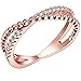 BOHG Jewelry Women's 18k Rose Gold Plated Cubic Zirconia Cz 