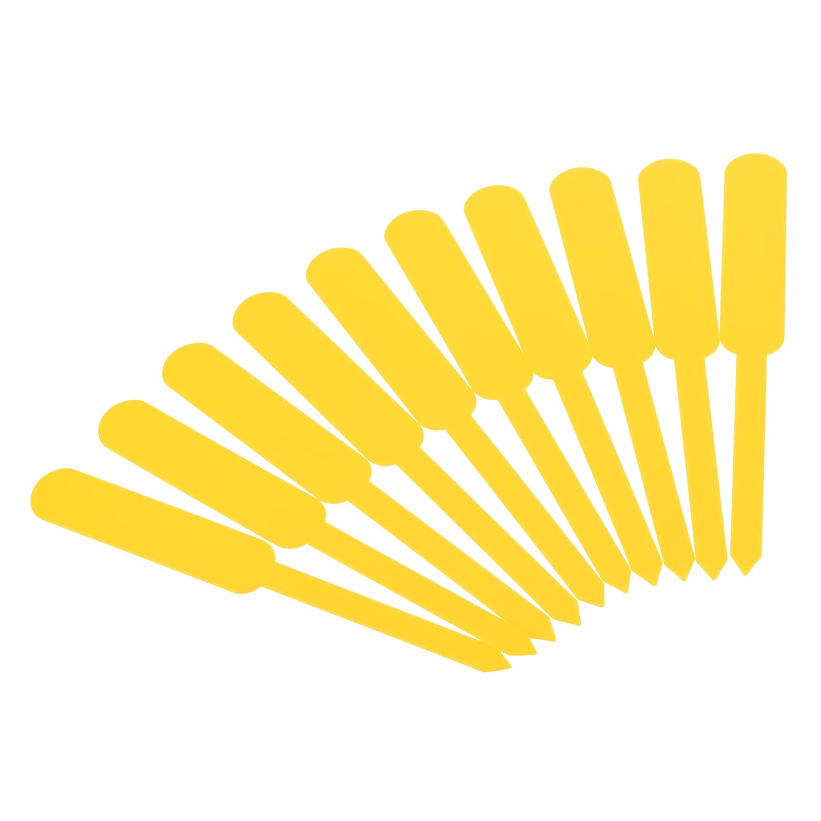 PATIKIL Plant Labels, 200Pcs PP Rectangle Marker Tags for Outdoor Indoor Garden, Yellow