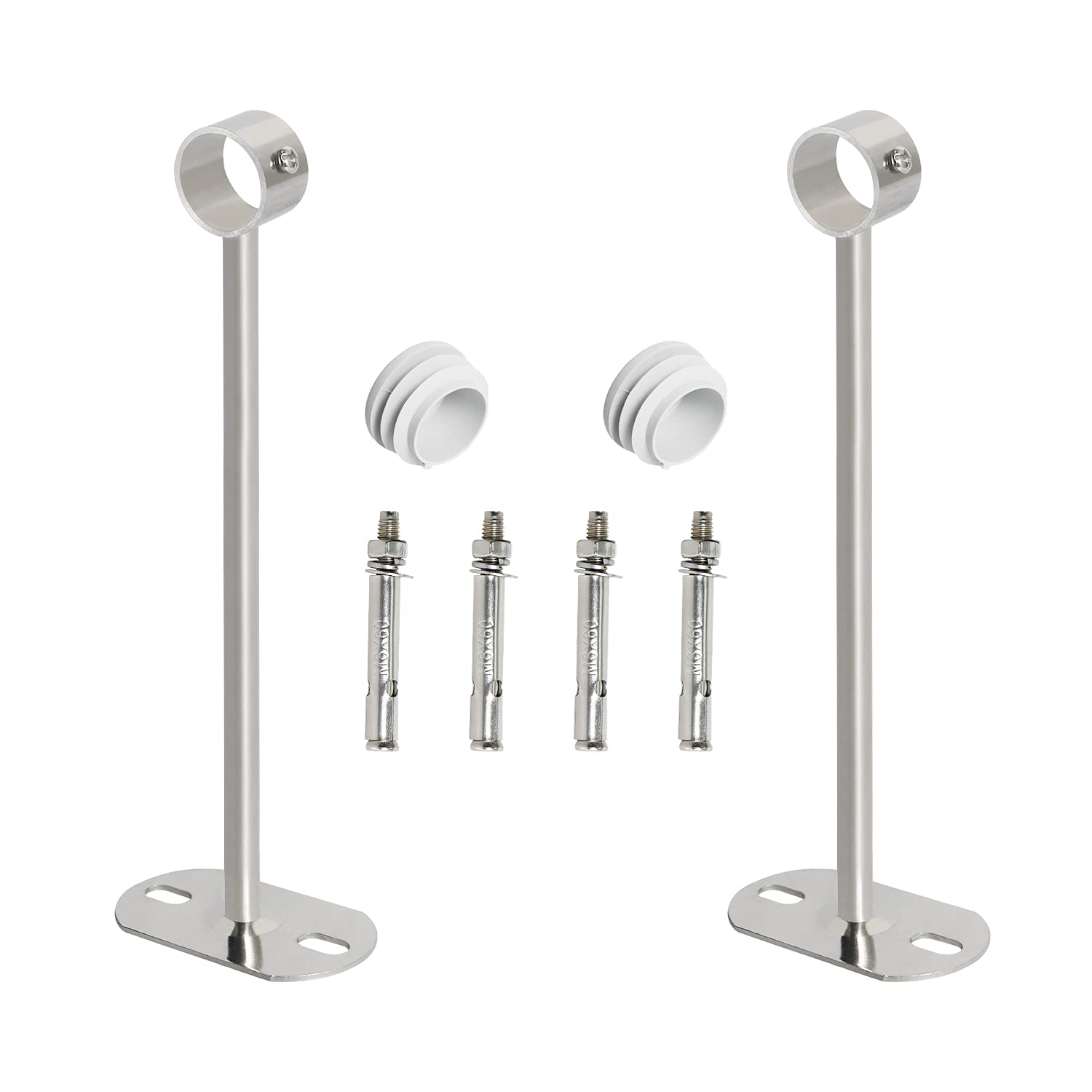 Aopin 2Pcs Ceiling Mount Bracket Pipe Hole Diameter 25 mm (1"), Length 250mm, Clothes Rail mounting Bracket handrail mounting Bracket, Suitable for Ceiling or wall mounting — image 1