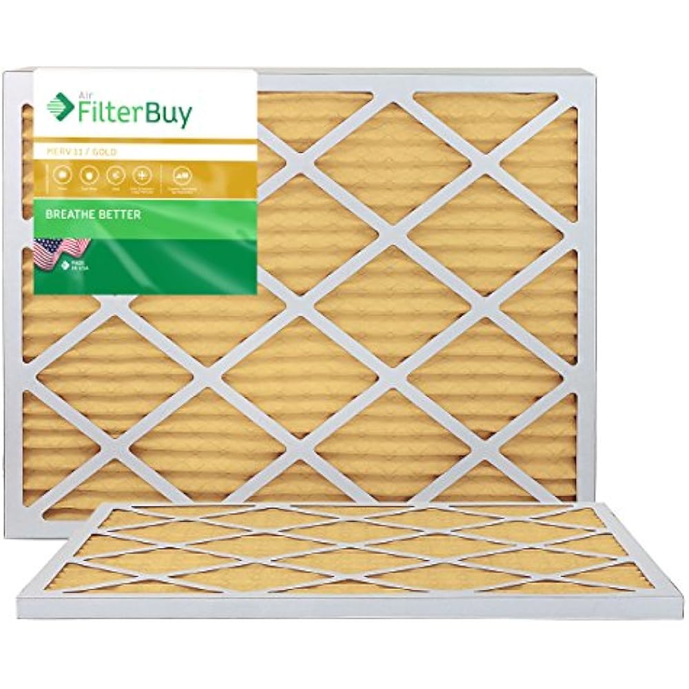 20x23x1 MERV 11 Pleated AC Furnace Air Filter 2 Pack Filters Gold eBay