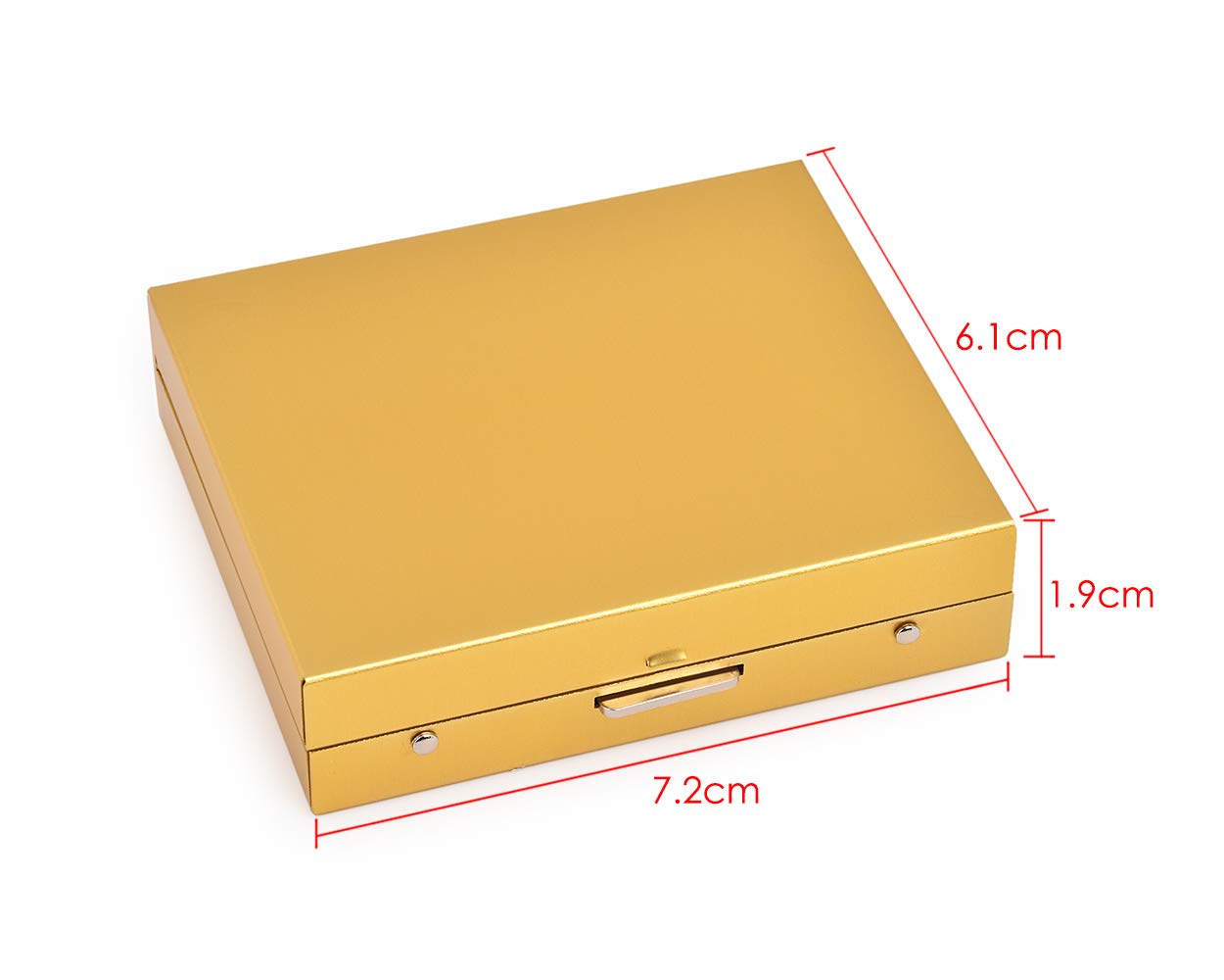DS.DISTINCTIVE STYLE Aluminum Alloy Dice 5 Pieces 16mm Portable Metal Dices with Case 6 Sided Dice for Party Game