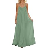 Backless Cami Dresses for Women Sleevelesss Summer Dress 2026 Long Open Back Lounge House Vacation Beach Sundresses