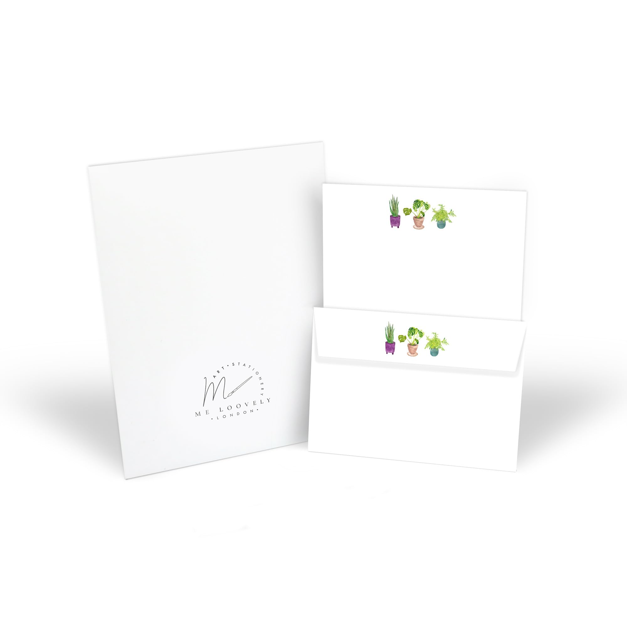 Me Loovely House Plants Letter Writing Paper and Envelopes Set A5 Size Stationery Papers Writing Supplies for School Home & Office | Christmas Gifts (Pack of 10 with Gift Envelope)