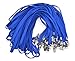 Bird Fiy® 50 Pcs Lanyard Bulldog Clip 32-inch Flat Braid Neck Lanyard for Id Cards/badges (Blue)