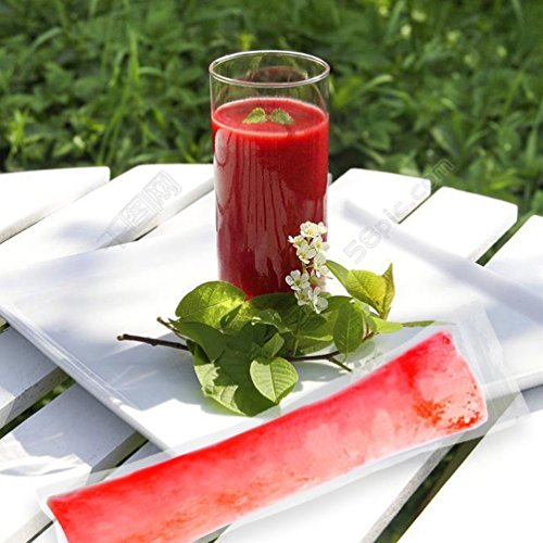 300 Pack Ice Popsicle Molds Bags - Zip-Top Disposable DIY Ice Pop Mold Bags - Summer Ice Pop Pouch with 4 Ice Pop Sleeves & 1 Silicone Funnel for Yogurt, Ice Candy, Otter Pops, Gogurt, or Freeze Pops