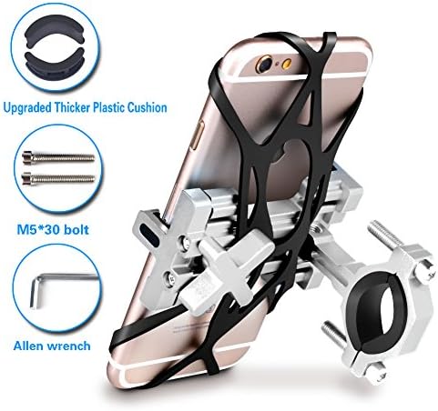 SpoLite Universal Premium Bike Phone Mount for Motorcycle - Bike Handlebars, Adjustable, Fits iPhone X, 8 | 8 Plus, 7 | 7 Plus, iPhone 6s | 6s Plus, Galaxy S7, S6, S5, Holds Phones Up To 3.94" Wide