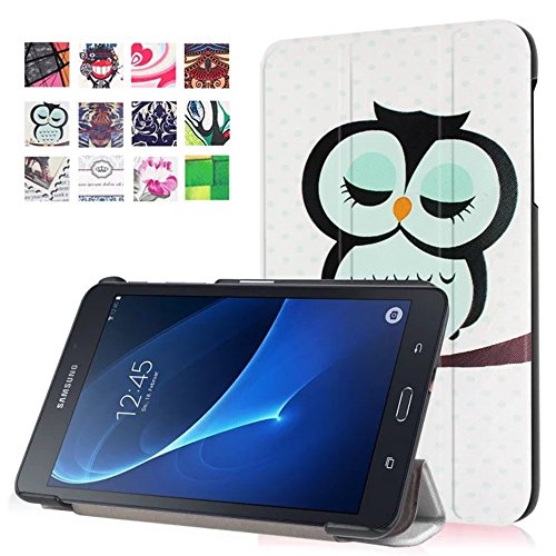 Samsung Galaxy Tab A 7 inch Cover,Samsung T285 Case,7inch Samsung Tablet Case,Galaxy T285 Leather Case,Folding Case Cover for Samsung Tab A 7 T280 Protector,Owl