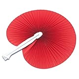 leyouyou520 1 Piece Paper Folding Hand Fan Chinese Party Bag Fillers Wedding Decoration Favor,Red