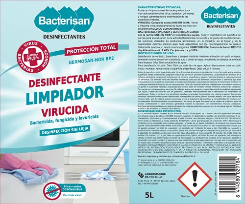 Bacterisan Germosan Nor Bp2 5 l | Desinfectiemiddel zonder bleekmiddel voor professioneel gebruik | Verwijdert 99,9% van… - Afbeelding 3