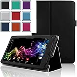 RCA 7 Voyager Case - HOTCOOL Slim Classic PU Leather Folio Case For RCA Voyager II 7 / RCA Voyager 7 (2016 Newest) / RCA 7 Voyager Pro Tablet, Black