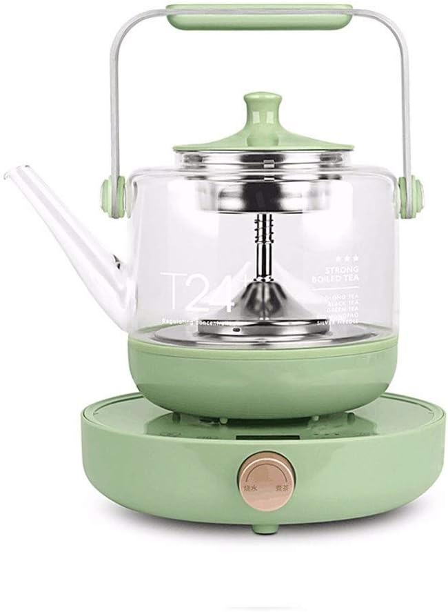 DHINGM Steam Tea Maker, Glass Household Automatic Electric Teapot, Small Glass Temperature Controlled Kettle (Color : Gray)