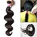 Jolia Hair Brazilian Body Wave Human Hair 3 Bundles 12 14 16 inch - Cuticle Aligned Heat Friendly - 8A Unprocessed Virgin Wavy Hair Weave Natural Black Can be Dyed