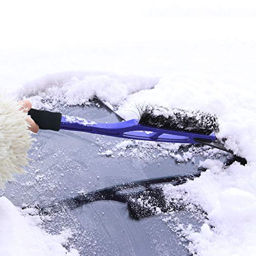 Highpot 2 in 1 Car Vehicle Snow Ice Scraper Snowbrush Shovel Removal Brush with Integrated Scraper and Foam Grip Handle (Blue) - Thumbnail 2