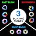 Windy City Novelties 2nd Gen Push Activated 3 Flashing Modes LED Glow Premium Fidget Focus Spinner Toy for Stress Relief, ADHD, Anxiety & Rave/EDM (Black)