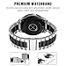 Supoix Compatible for Samsung Galaxy Watch (46mm )Bands, 22mm Soild Metal Stainless Steel Smart Watch Replacement Strap XL/Large for Galaxy Gear S3 Frontier/Gear S3 Classic-Black+Silver