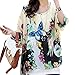 JFDWOPHT Boho Chiffon Tunic Blouse Shirt Loose Batwing Tops for Women
