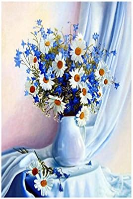 ZEJEUER 5D DIY Diamond Painting By Number Kits Vase Full Diamond Mosaic Painting Home Décor